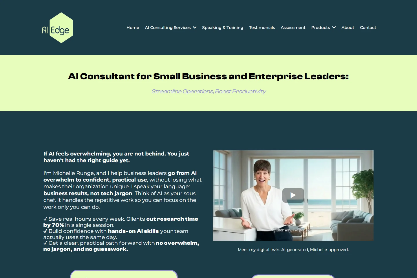 Website preview for AI Edge Consult