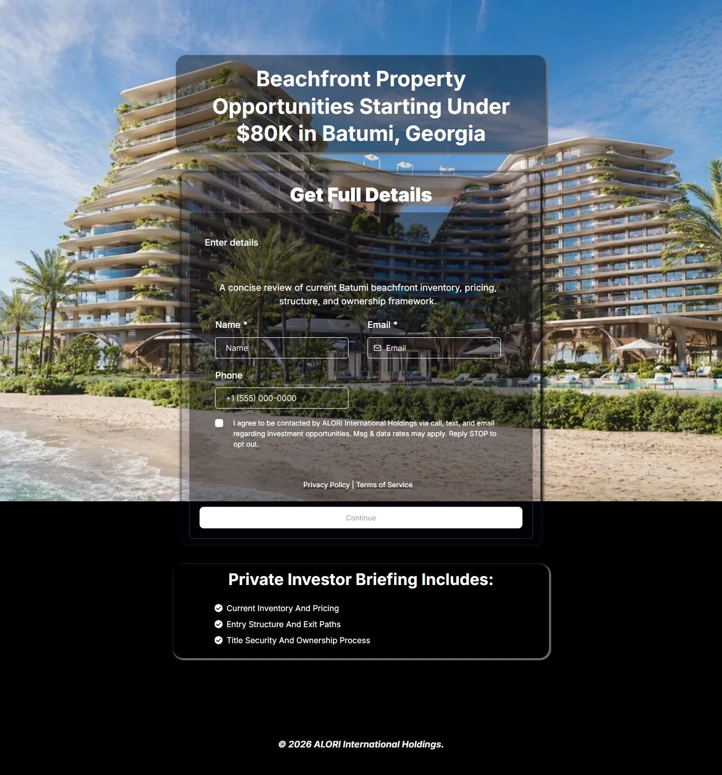 Investor enquiry page