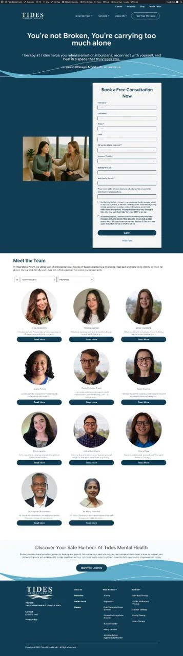 Consultation & team page
